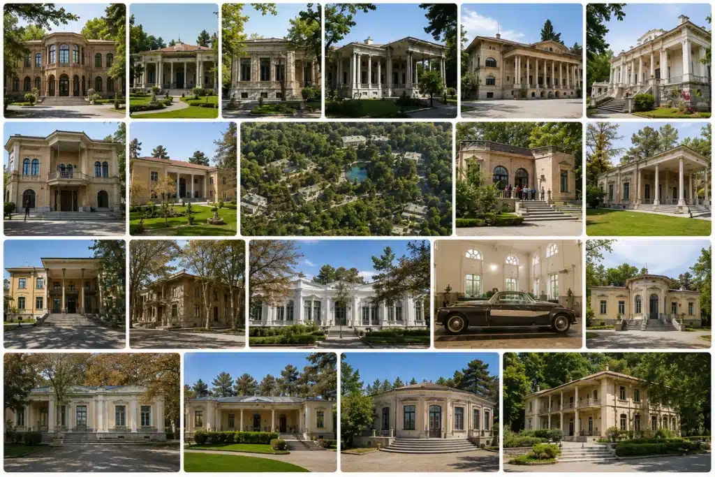 نمای مجموعه کاخ سعدآباد تهران-در تهران کجاست