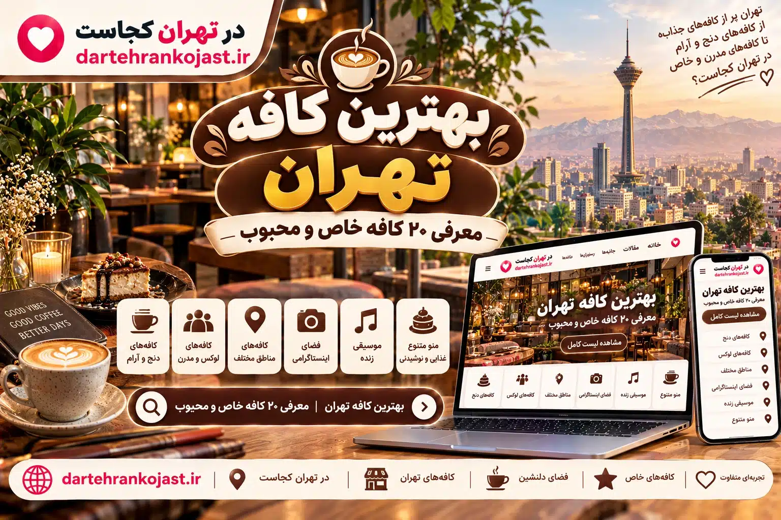 بهترین کافه تهران؛ راهنمای انتخاب کافه‌های برتر پایتخت